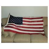 2 American nylon flags (stitched stars), 3 ft x 5