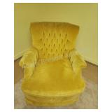 Vintage Pontiac upholstered swivel armchair