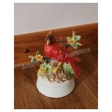 Vintage Milano Porcelain Sculpture- Red Cardinal