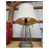 Decorative 21 inch chicken wire table lamp Decorative 21 inch chicken wire table lamp