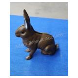 Antique vintage cast iron rabbit coin bank Antique vintage cast iron rabbit coin bank