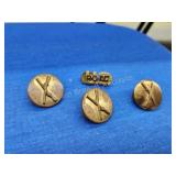 4 vintage military lapel pins 4 vintage military lapel pins