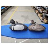 Two hand carved wooden Ringneck duct decoys with Two hand carved wooden Ringneck duct decoys with