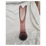 Vintage amethyst swung glass 17 in vase Vintage amethyst swung glass 17 in vase