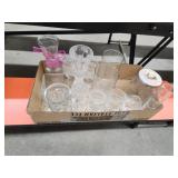 Assorted vintage clear glassware Assorted vintage clear glassware
