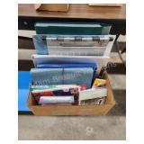 Assorted filing folders, aluminum clipboards, Assorted filing folders, aluminum clipboards,
