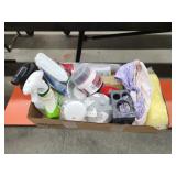 Assorted kitchen, cleaning and household supplies Assorted kitchen, cleaning and household supplies