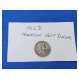 1952- D Franklin half dollar 1952- D Franklin half dollar