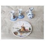 4 pcs assorted vintage delft Holland 4 pcs assorted vintage delft Holland