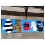 Assortment winter hats, gloves, etc. Many are new Assortment winter hats, gloves, etc. Many are new