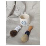 Vintage Old Spice shaving mug and two brushes Vintage Old Spice shaving mug and two brushes
