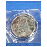 2000 Santa Claus 1 troy ounce silver medallion, 2000 Santa Claus 1 troy ounce silver medallion,