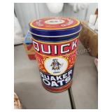 Vintage Quaker quick oats storage tin Vintage Quaker quick oats storage tin