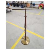 Vintage Oak and brass ornate steamer stand, 57 in Vintage Oak and brass ornate steamer stand, 57 in