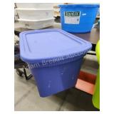 Sterilite 18 gallon storage tote, periwinkle Sterilite 18 gallon storage tote, periwinkle