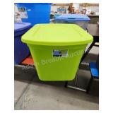 Sterilite 18 gal storage tote, lime green Sterilite 18 gal storage tote, lime green