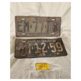 Assorted vintage license plates Assorted vintage license plates