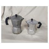 2 Bialetti Style Coffee Percolators 2 Bialetti Style Coffee Percolators