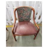 Retro vinyl upholstered fabric back wood frame Retro vinyl upholstered fabric back wood frame