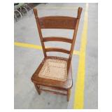 Antique vintage solid wood cane bottom dining Antique vintage solid wood cane bottom dining