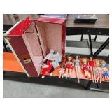 Vintage metal Barbie doll armoire storage box, Vintage metal Barbie doll armoire storage box,