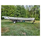 14 ft aluminum boat and trailer, no leaks, good 14 ft aluminum boat and trailer, no leaks, good