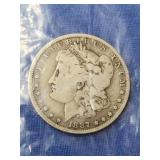 1887-0 Morgan silver dollar 1887-0 Morgan silver dollar