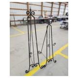 Two modern wrought iron decorative adjustable Two modern wrought iron decorative adjustable