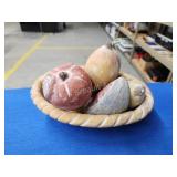 Vintage Mexican Clay Pottery Braided Bowl 6 pc Vintage Mexican Clay Pottery Braided Bowl 6 pc