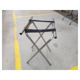 Vintage Chrome folding luggage stand Vintage Chrome folding luggage stand