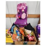 Box of assorted vintage stuffed animals, beanie Box of assorted vintage stuffed animals, beanie