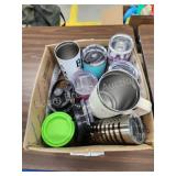 Box of assorted tumblers Etc Box of assorted tumblers Etc