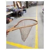 Vintage wood handled landing net Vintage wood handled landing net
