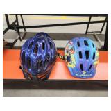 Two bicycle helmets, size small/medium and youth Two bicycle helmets, size small/medium and youth