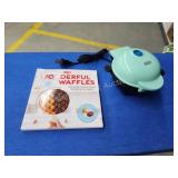 Mini waffle maker and cookbook Mini waffle maker and cookbook