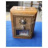Antique vintage post office box combination coin Antique vintage post office box combination coin