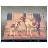 Modern wooden horse wall decor, 15.5 x 23.5 Modern wooden horse wall decor, 15.5 x 23.5
