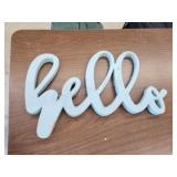 Modern decorative 24-in hello wall hanging Modern decorative 24-in hello wall hanging