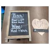 Two decorative party event signs Two decorative party event signs