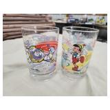 2 Walt Disney collector drinking glasses 2 Walt Disney collector drinking glasses