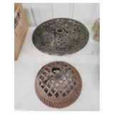 Cast metal patio umbrella stand and cast aluminum Cast metal patio umbrella stand and cast aluminum
