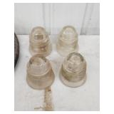 4 antique vintage glass insulators 4 antique vintage glass insulators