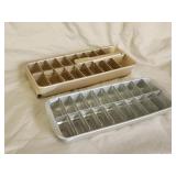 Two vintage aluminum ice cube trays Two vintage aluminum ice cube trays