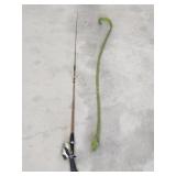 2 assorted fishing rods and reels - vintage 2 assorted fishing rods and reels - vintage