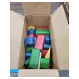 Box of assorted vintage kids building blocks Box of assorted vintage kids building blocks
