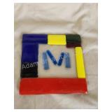 Custom-made glass trivet, 6x6 Custom-made glass trivet, 6x6