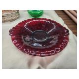 Vintage Ruby cranberry glass 8 inch plate Vintage Ruby cranberry glass 8 inch plate