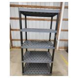 Heavy duty plastic 5-tier collapsible storage