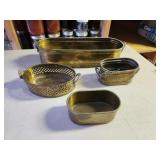 4 pcs assorted oval brass, made in India