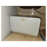 Vintage metal bread box